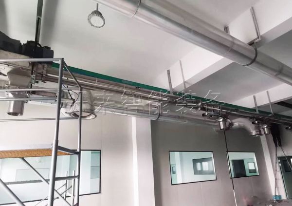 消毒剂管链式输送机 无尘型管链输送系统用户案例