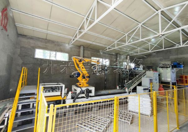 25KG塑料颗粒全自动拆包机器人，自动拆垛拆包成套系统生产过程
